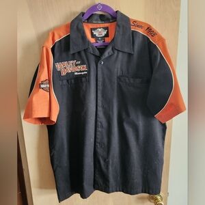 Vintage Harley Davidson Shirt With Patches